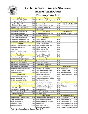 priceline pharmacy price list